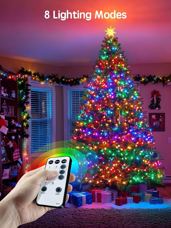35M Guirlande Lumineuse de Noël, 300 LED Lumières de Noël
