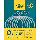 SF Hand Tied Loop Fly Fishing Tapered Leader Freshwater Trout | Nylon Material Smooth Casting High Tensile Strength Abrasion Resistance Freshwater Dries Nymphs General Stillwater Creek