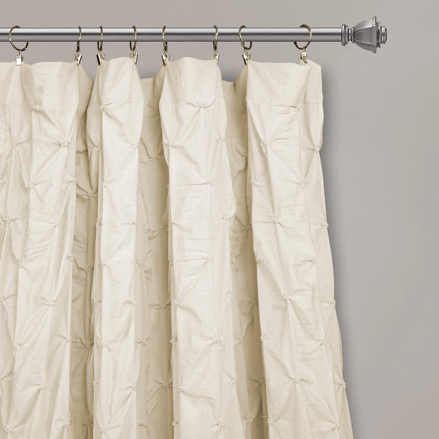 Lush Decor Ravello Comforter Shabby Chic Style Pintuck 5 Piece Bedding Set with Pillow Shams, King, Gray: Home & Kitchen