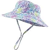 Peecabe Summer Baby Sun Hat for Boys Girls UPF 50+ Wide Brim Toddle Bucket Hat Adjustable Baby Beach Cap 0-8 Years