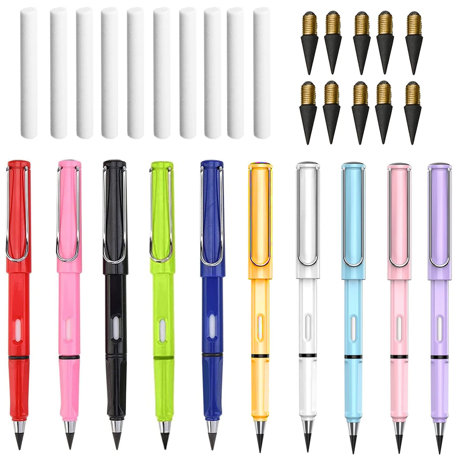 DOETYD 10pcs Infinity Pencils Durable Writing Everlasting Pencil Forever Inkless Pencil