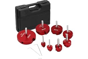 AOGBRA 8Pcs PVC Pipe Reamer, Plastic PVC Pipe Fitting Reamer Plumbing Tools Kit Fit into Standard 1/2" Drills PVC Pipe Reamer Tool Contains PPR75, PPR100, PPR125, PPR150, PPR200, PPR250, PPR300 and PPR400