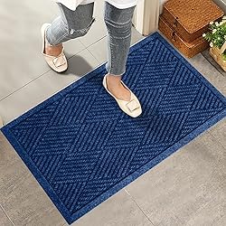 HIYARD Durable Front Door Mat, Absorbent Muddy Dirt
