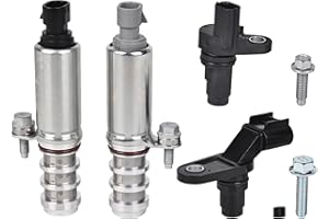 E-SHIN Intake & Exhaust Camshaft Position Actuator with Crankshaft Sensor & Camshaft Sensor Kit Compatible with Buick Chevy Malibu Terrain Pontiac Saturn 2.0L 2.2L 2.4L OE# 12655421 12655420 917-720 907-799