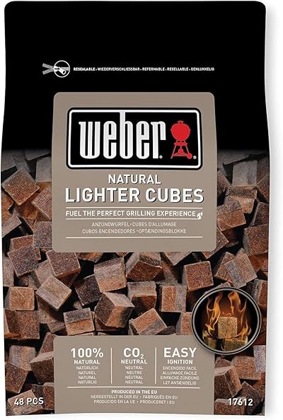 Weber Natural Firelighters 48 pcs Eco Friendly Odorless Smokeless