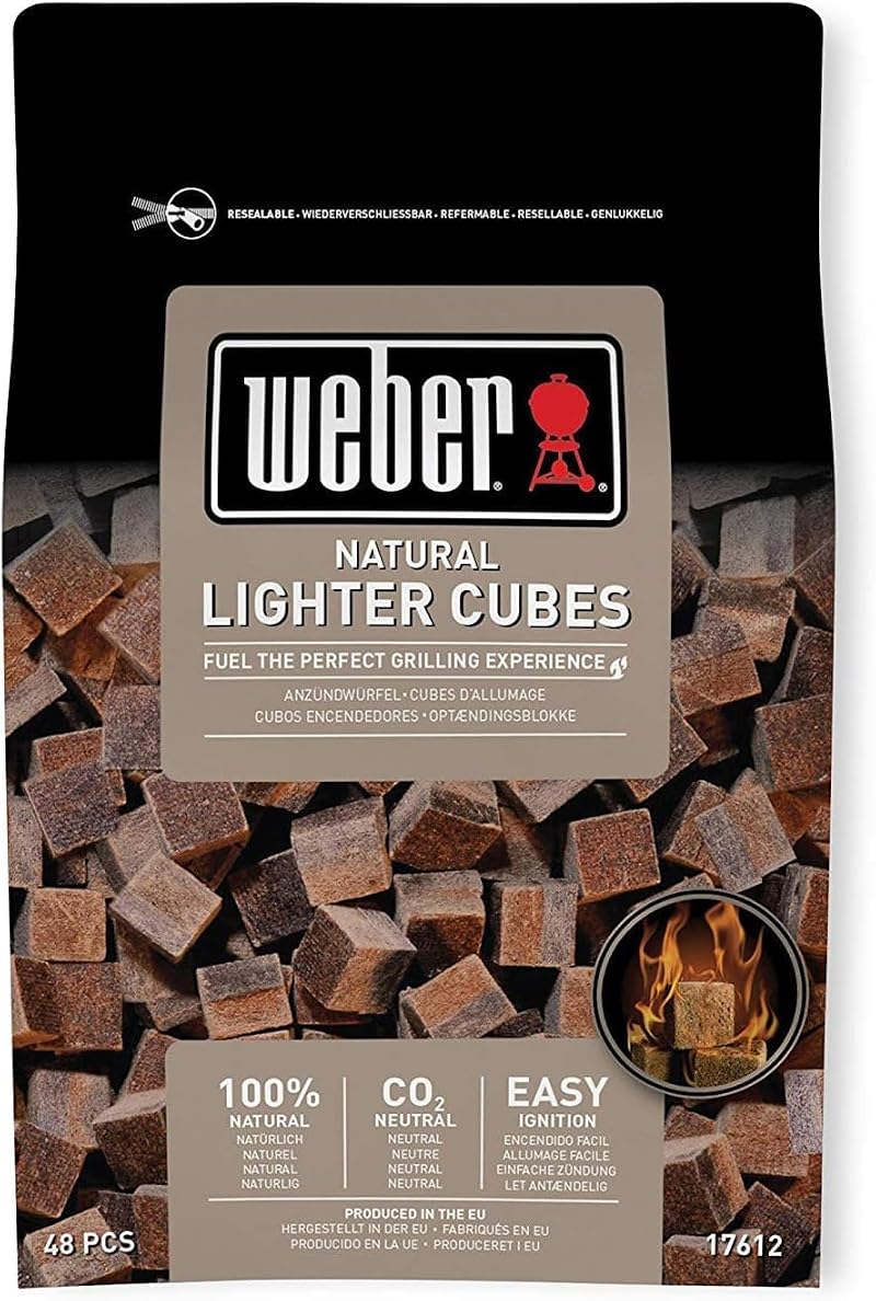 Weber Natural Firelighters 48 pcs Eco Friendly Odorless Smokeless