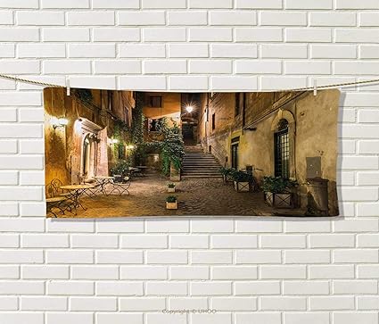 Amazon Com Italian Travel Towel Old Courtyard Rome Italy