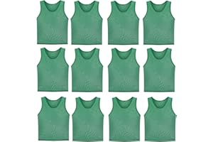 Tych3L Scrimmage Training Vest Kids Youth Adult Soccer Practice Jersey Athletic Pinnies (6 & 12 Pack)