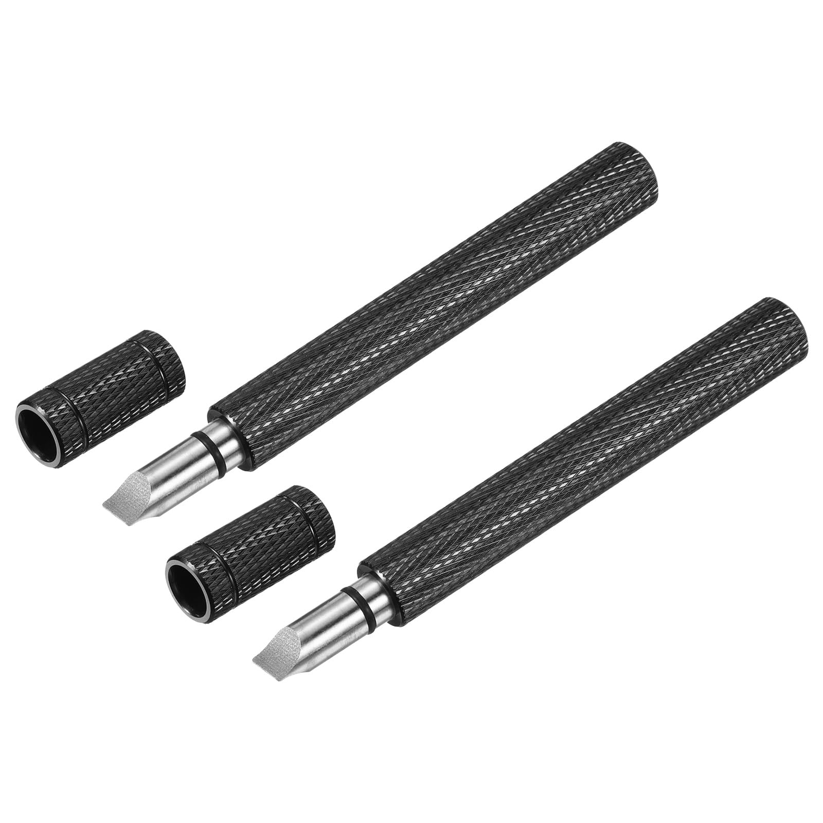 M METERXITY 2 Pack Golf Club Groove Sharpener - U V Type Square Groove Sharpening Tool, Portable, Apply to Golf Irons (Black)