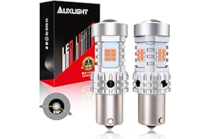 AUXLIGHT 7507 1156(150°) BAU15S LED Bulbs Extremely Bright PY21W 12496 7507AST 2641A Replacement for Turn Signal Lights, 2200K Amber Yellow (Pack of 2)