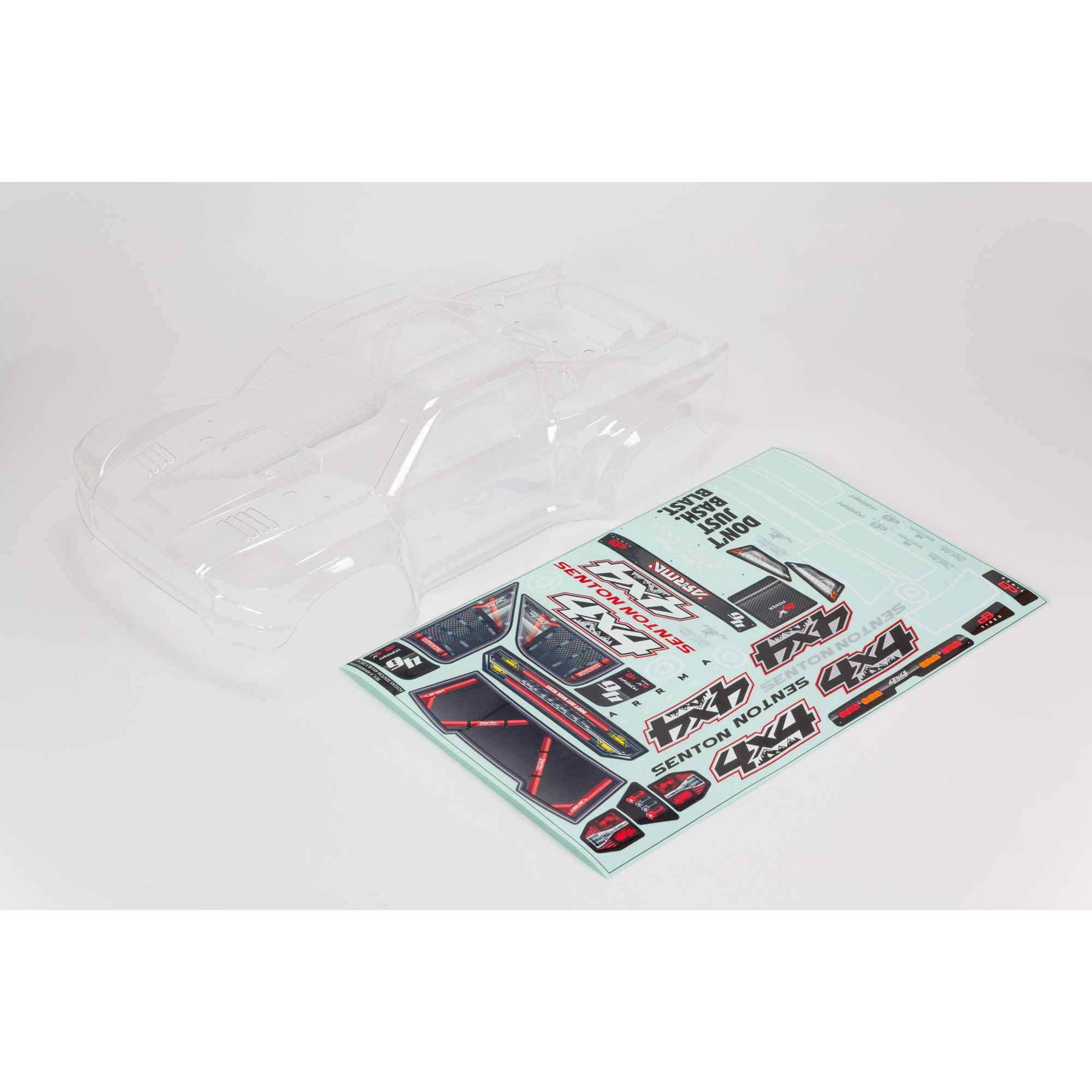 Arrma Senton 4X4 Clear Body w/Decals And Window Masks (ARA402313)