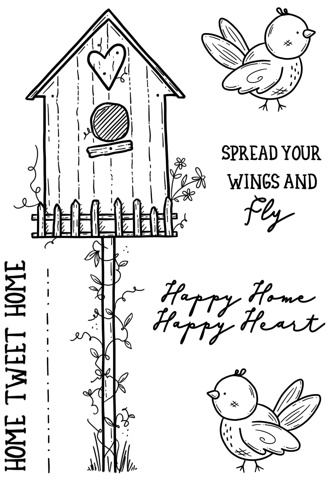 Creative Expressions Sam Poole-Happy Home-Clear Stamp Set, A6