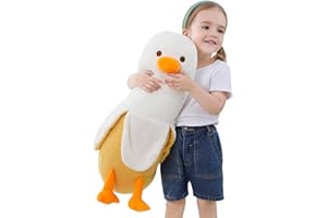 OurHonor Banana Duck Plush, 27.6" Duck Banana Stuffed Animal, Cute Soft Banana Plushie Hugging Pillow Doll Toy Gift for Boys Girlfriend Adults Birthday Chrismas Thanksgiving Decor