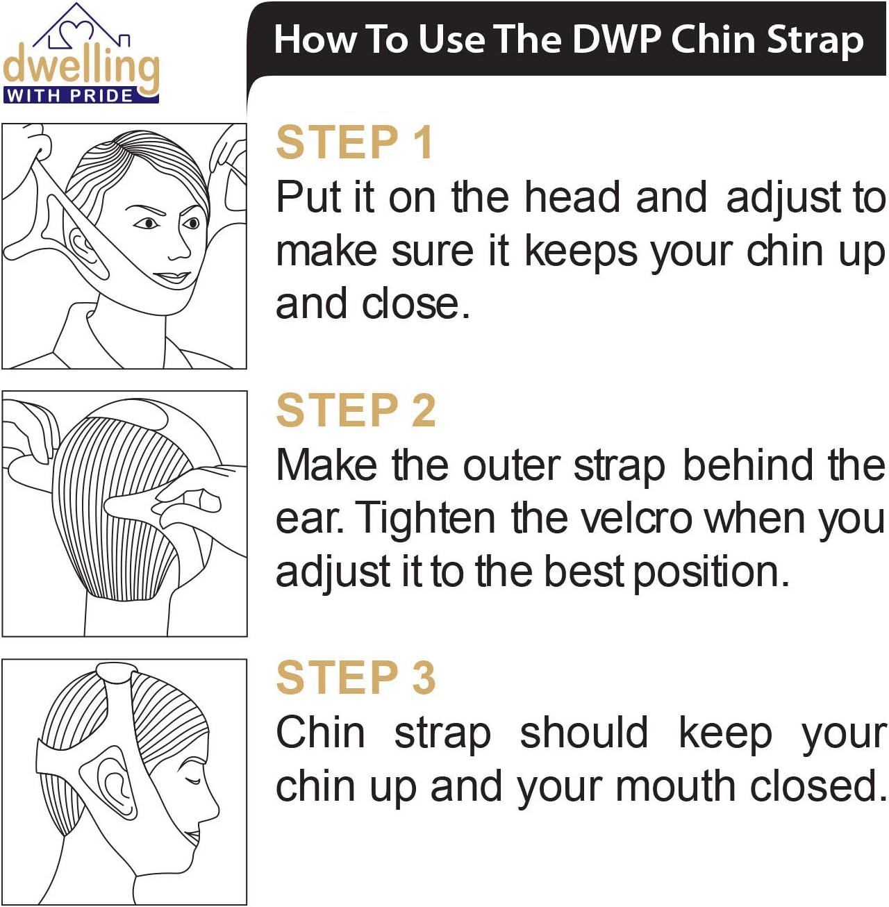 Chin Strap Snore Silencer | Anti-Dry Mouth Straps | Stop Noise | Snoreless Sleeping Solution for Men and Women | Breathing Aid for Snoring: Health & Personal Care