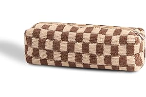 SURBEAV Pencil Case Pen Case Office College School Storage Bag Pouch Holder Box Organizer Makeup Pouch Cosmetic Bag Aesthetic Cute Pencil Case for Girls Boys Kids (Brown)