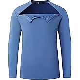 KGGEOO Fleece Lined Unisex Chemo Shirts for Port Access Long Sleeve Shoulder Surgery Zippers Off Shirt Thermal Dialysis Shirt