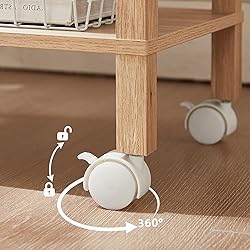 YUFAM 2 Tier Printer Stand with Storage,Under Desk