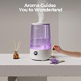Homvana Humidifier 3.6L Cool Mist 34H Runtime 16dB Night Light Grey view 7