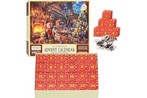 LEZZYRUCK Puzzle Advent Calendar, 2023 Jigsaw Puzzle 1008 Pcs 24 Days Countdown Calendar,Santa's Surprise,Family Game Puzzle,Christmas Gift Idea for Adult, Kids