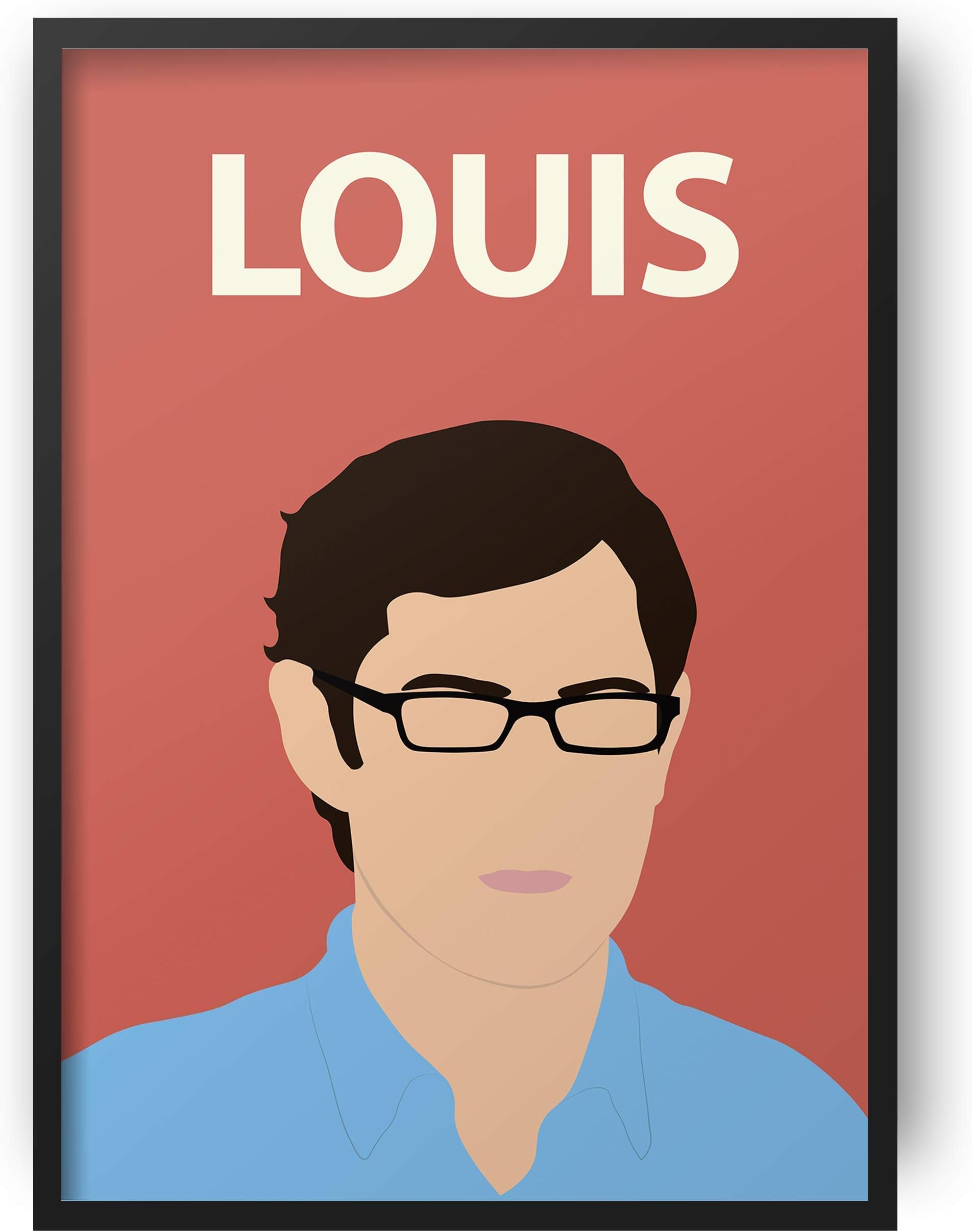 Louis Theroux Poster Print - Documentary - BBC - Minimalist - Inspirational - Dark States - Gifts for Him - Gifts for Her - TV Shows - Cute - Colourful - Retro