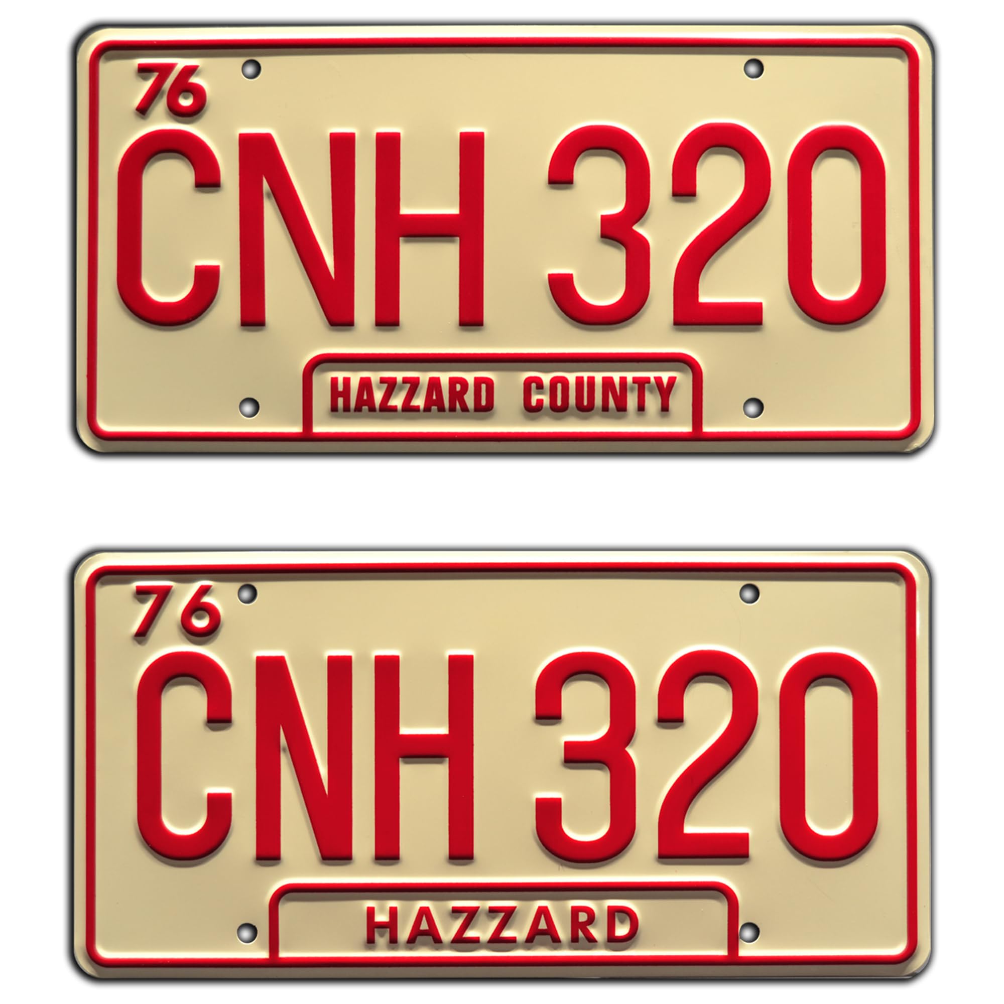 Celebrity Machines Dukes of Hazzard | General Lee | Metal Stamped License Plates