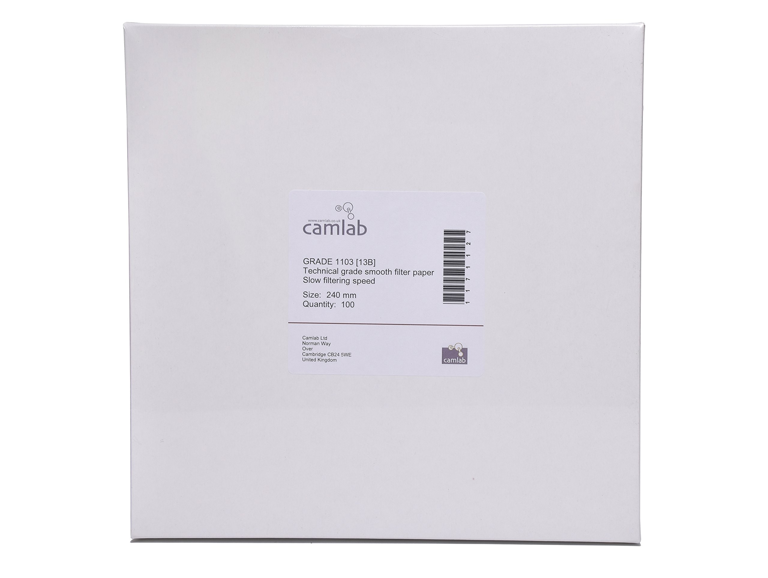 Camlab 1171127 Grade 1103 [3] Technical Grade Smooth Filter Paper, Diameter 240 mm (Pack of 100)
