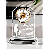 DEEWISH Clock Gifts for Dad from Daughter Son, Birthday Gifts for Dad Who Wants Nothing, Ideas, Unique, Elegant Clock with Gift Box & Card (Battery Not Included)