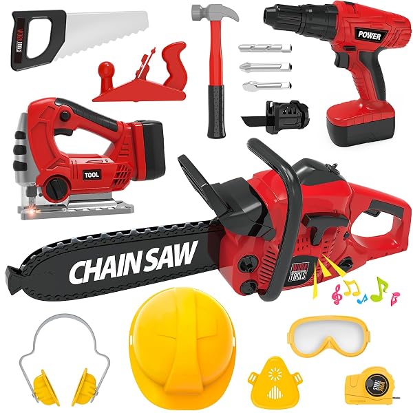 KIDS TOOL SET WITH ELECTRIC TOY DRILL HALLOWEEN...