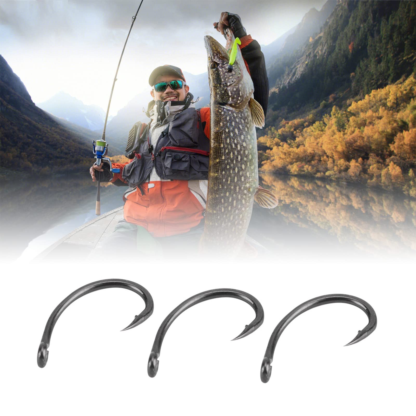 Carp Fishing Ronnie Rig Hook Bait Set, Fishing Hooks, Carp Fishing Accessory, Easy Connection with Hooks, Stoppers for Carp Fishing Accessories