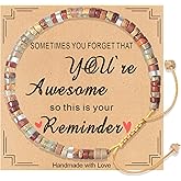 TAGOMEI Inspirational Gifts Bracelets for Women Healing Natural Stone Beaded Bracelets Thinking of You Get Well Soon Gift for Women Valentines Mothers Day Birthday Gifts for Women Friends Sister Mom