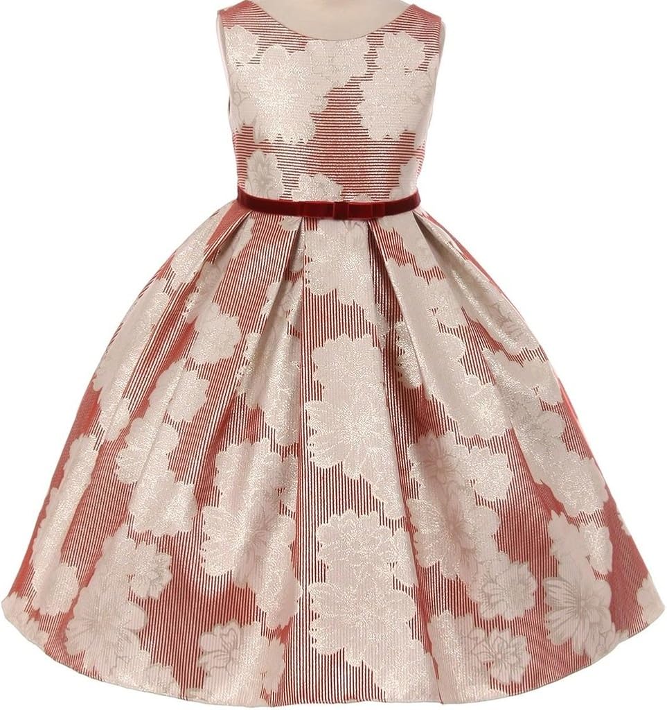 jacquard flower girl dress