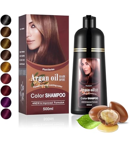 Argan Oil and Herbal 3-in-1 Hair Color Shampoo for Easy Coloring