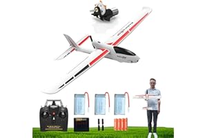 RCXSUV VOLANTEXRC RC Glider Plane 4CH, Remote Control Airplane with 6-Axis Gyro for Beginners, 3 Flight Modes & Aerobatics RC Plane for Adults, 2.4G Aircraft with 3 Batteries, 23.6 * 18.1 inches White
