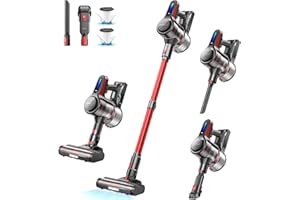 ORFELD Cordless Vacuum Cleaner, Cordless Stick Vacuum with 26Kpa Powerful Suction, 45Mins Runtime Vacuum Cleaners for Home, Anti-Tangle & 1.5L Dust Cup, Lightweight Vacuum for Hardwood Floor Carpet