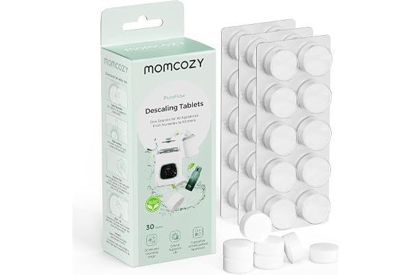 Momcozy Official Descaling Tablets Bottle Washers, 30 Tablets | Descaler for Milk & Limescale Removal, Compatible with All Momcozy Models of Bottle washers, Sterilizers & Warmers