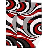 Abstract Red Black Grey White Hand Towels for Bathroom 14x28 Inch, Modern Retro Bath Hand Towels Set of 2 for Farmhouse Gym Kitchen Hotel Home Black Red Bathroom Decorations