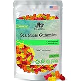 Sea Moss Gummies - Irish sea Moss raw Organic, Bladderwrack, Burdock Root. Contains Sea Moss Gel and Powder. Superfoods for Vegan, Keto and Dr Sebi Diet. Immune Boosting (1, Original)