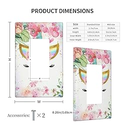 Unicorn Pink Single Rocker Light Switch Cover
