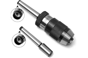BMWOOD 5/8-Inch Keyless Drill Chuck with one JT33-MT2 Taper Arbor Inner Thread 3/8"X16TPI and one JT33-MT1 Taper Arbor with 1/4"x20TPI for Drill Press, Wood lathe or Mill.