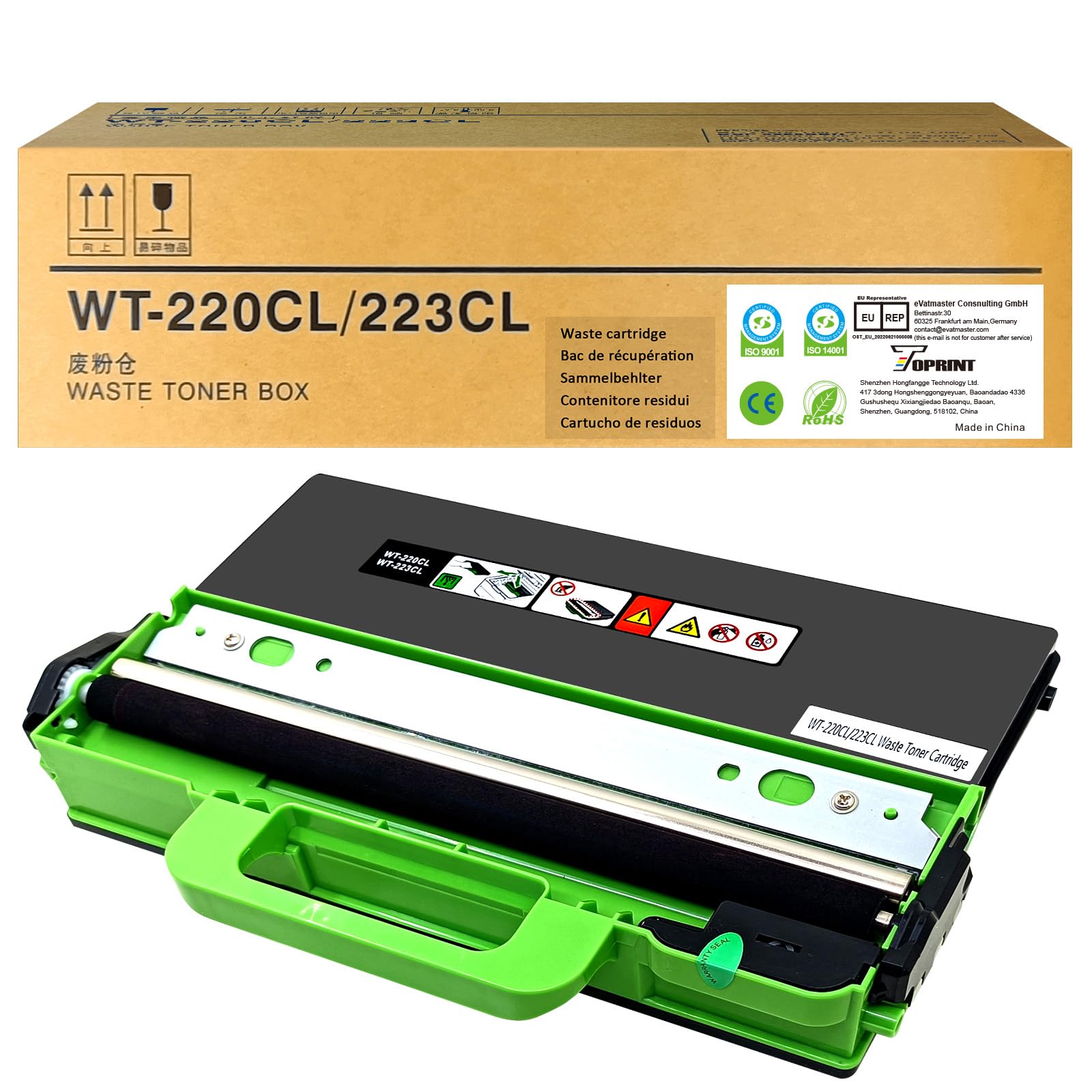 TOPRINT WT-220CL WT-223CL WT220CL WT223CL Waste Toner Box Compatible for HL-3140CW 3170CDW L3210CW L3230CDW L3270CDW L3290CDW MFC-L3710CW L3770CDW 9130CW 9330CDW