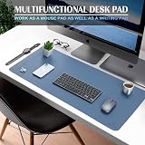 K KNODEL Small Desk Pad Leather Mouse Keyboard Mat 60x35cm Lake Blue view 2