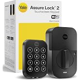 Yale WiFi Smart Lock Deadbolt with Keypad, Keyless Entry, Black Suede | Assure Lock 2 Touchscreen Smart Door Lock, Remote App Control (US &amp; Canada Only), Scheduled Code Sharing, Airbnb Compatible