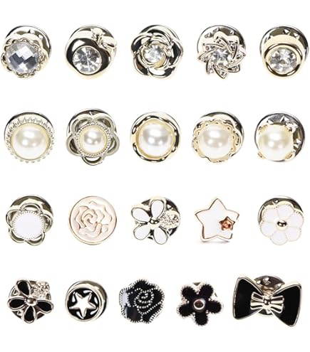 32 Pieces Instant Buttons, No Sew Metal Button Detachable Pants Button