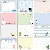 12 Pad/ 600 Sheets Funny Sticky Notes Cute Animal Pun Notepads 3 x 4 Inch Fun Novelty Animal Sticky Notes Inspirational Memo Self Adhesive Notepad Teacher Note for School Coworkers Office Supplies
