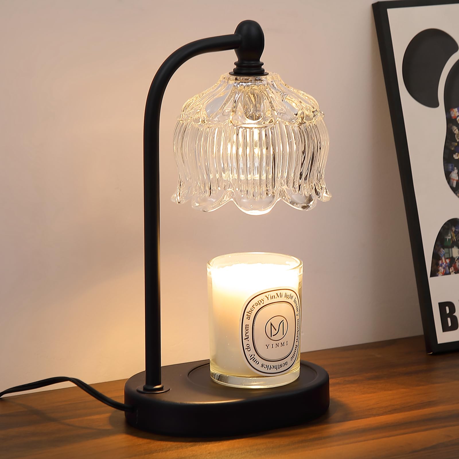 Photo 1 of MEIXISUE Black Candle Warmer Lamp with Timer and Dimmer,Flameless Wax Melt Warmer for Jar Candles with 2 Bulbs,House Warming Gifts,Mother's Day/Birthday/Christmas Gifts for Mom/Wife,Home Decor