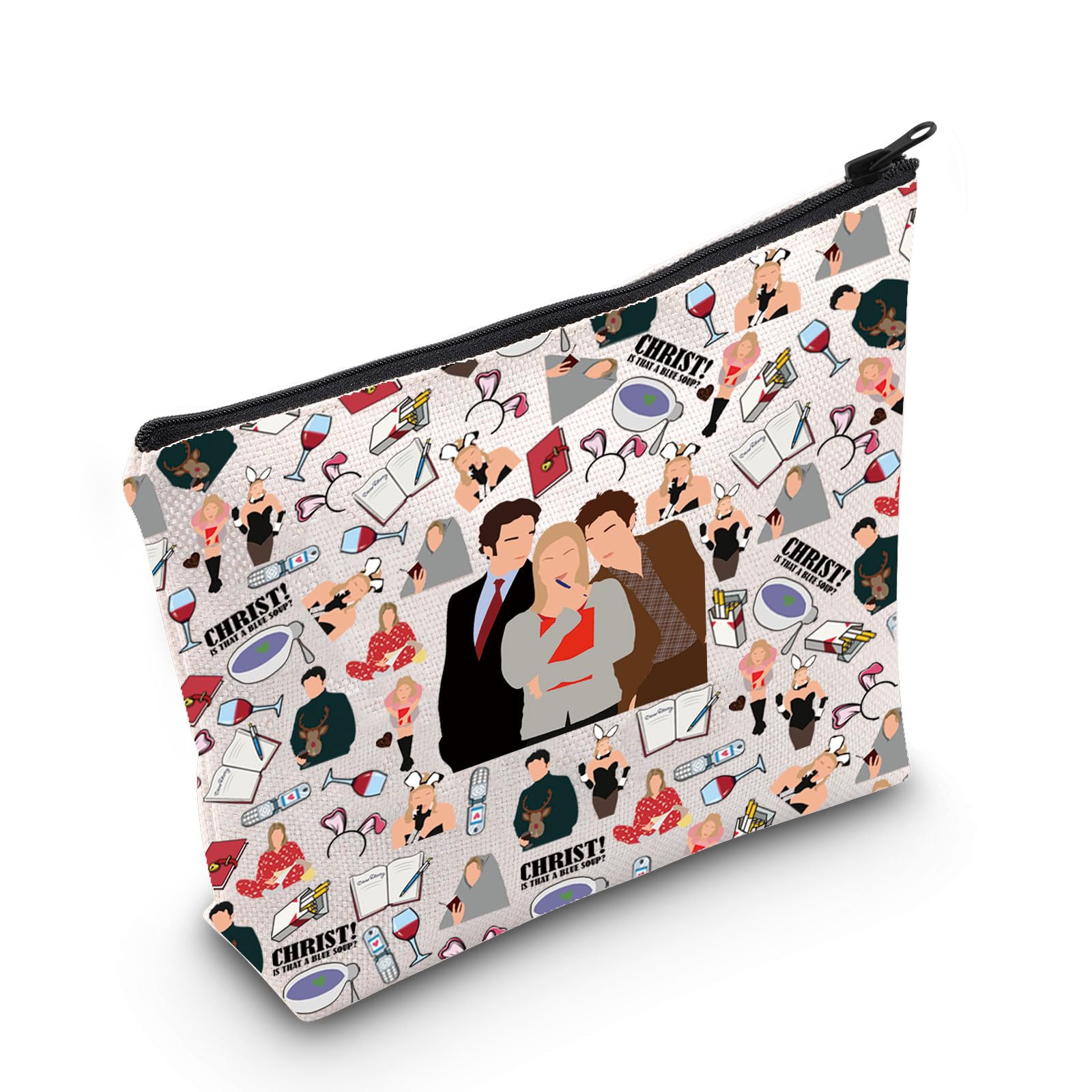 WZMPA Bridget Jones Single Diary Movie Fans Gift Bridget & Daniel & Mark Zipper Travel Bag Bridget Jones Merchandise, Christ ist das, Fit: