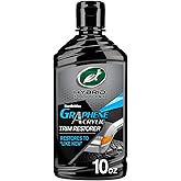 Turtle Wax Hybrid Solutions Graphene Acrylic Black Trim Restorer, Revives Exterior Car Plastic to Like New Condition, Won't Wash Off, Superior UV Protection, 10 fl oz