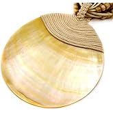 Swimmi Handcrafted Round Mother of Pearl Necklace, Natural Mother of Pearl Beads Necklace for Women Jewelry (EA008)