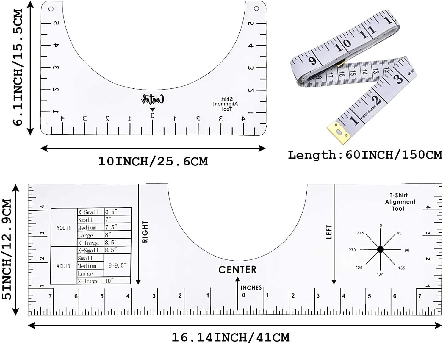 Clothing With Tool Guide Ruler T Shirt Pieces 2 Ruler Alignment T Shirt Size Guide Graphic Placement Shirt T Vinyl And Design Center Fashion Making For Ruler Measuring Piece 1 And Chart Rulers Tape Measures