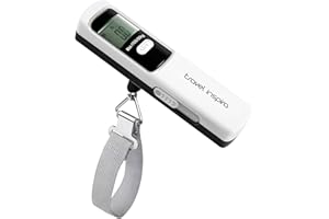 TRAVEL INSPIRA Battery-Free Luggage Scale, Suitcase Scale for Travel, 110 lbs/50 kg, Portable Handheld Weight Scale, No Batteries Needed